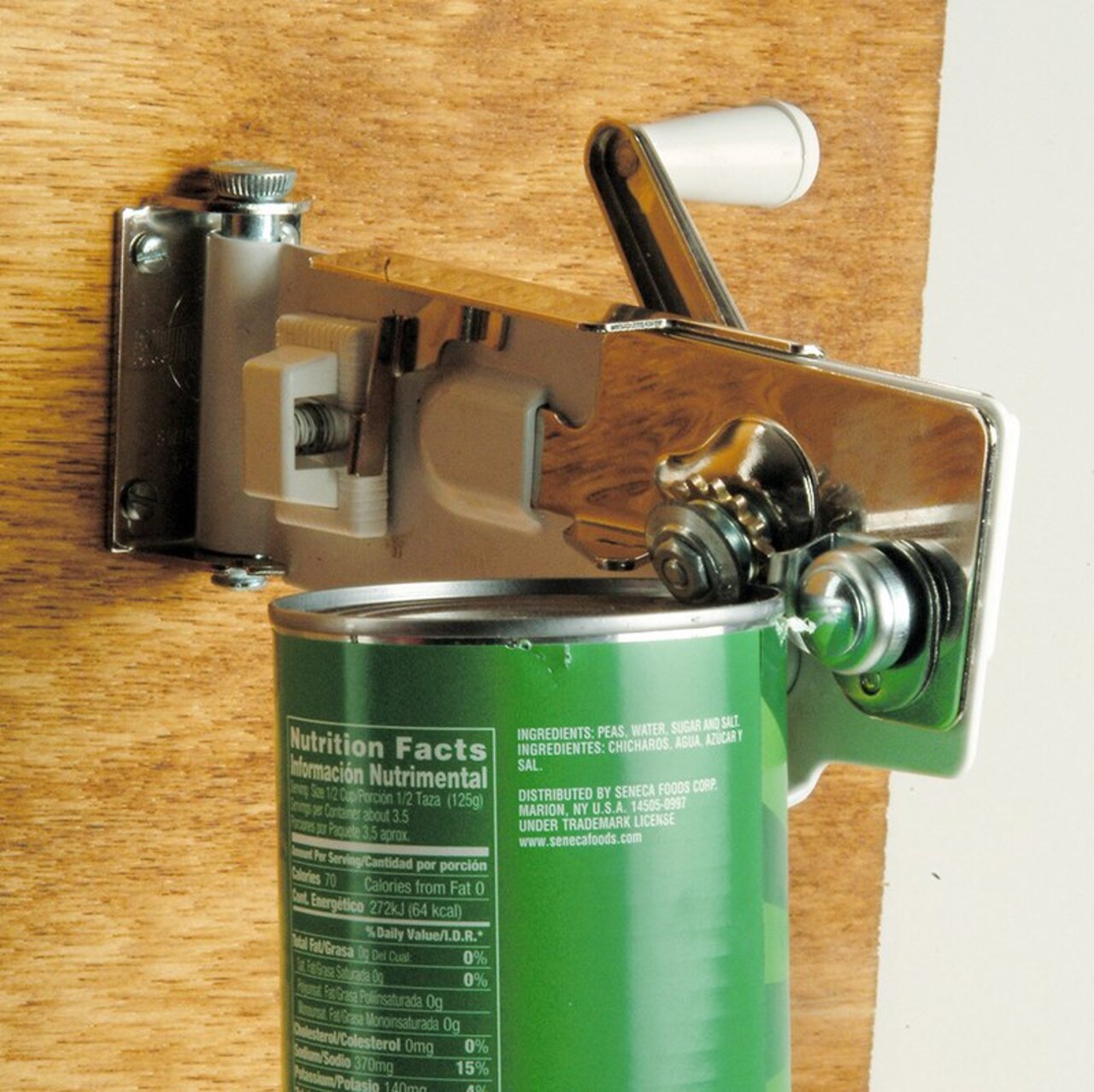 Lifetime Brands 609WH Can Opener, Wall Mount, Chrome-Plated Steel and Enamel